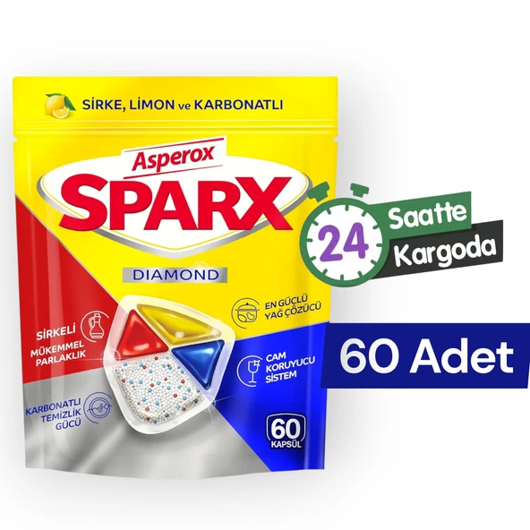 Asperox Sparx Bulaşık Makinesi Tableti 60'lı ürün görseli 1
