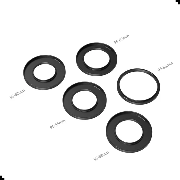 SmallRig 3383 Adaptör Halkaları Kiti (52/55/58/62/86-95mm) - Resim 2
