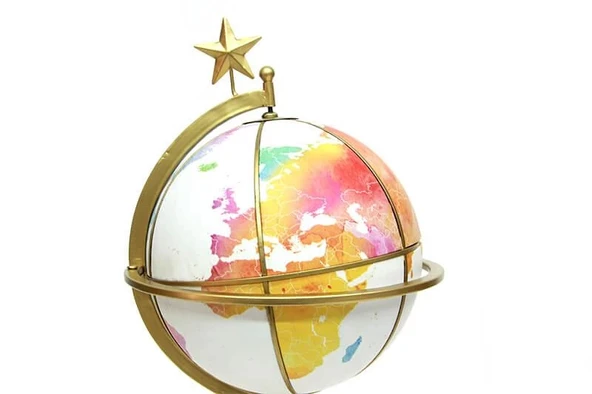 Dünya Küre Yerküre Ayaklı Dekoratif Hediyelik - Resim 5