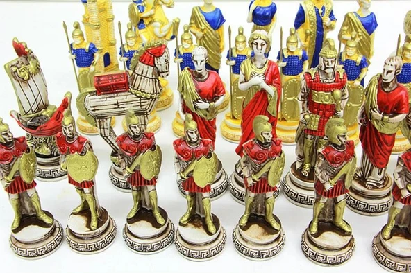 Satranç Taşı Polyester Büyükboy Truva Dekoratif Hediyelik - Resim 2