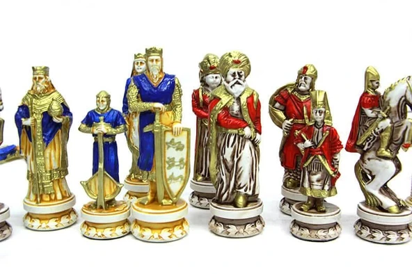 Satranç Taşı Polyester Büyükboy Osmanlı Haçlı Dekoratif Hediyelik - Resim 3