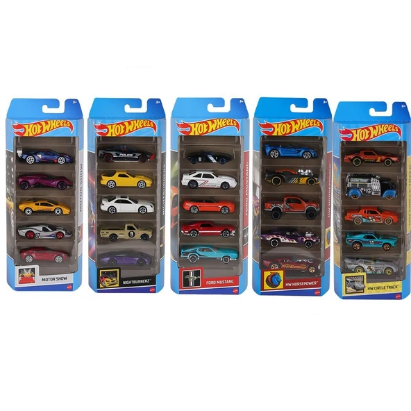 1806 Hot Wheels Beşli Araba Seti - Resim 8