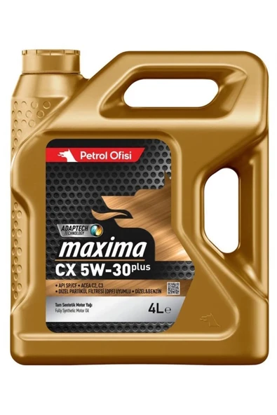 Maxima Cx 5w-30 Motor Yağı 4 Litre Partiküllü Yağ Üretim Yılı 2025