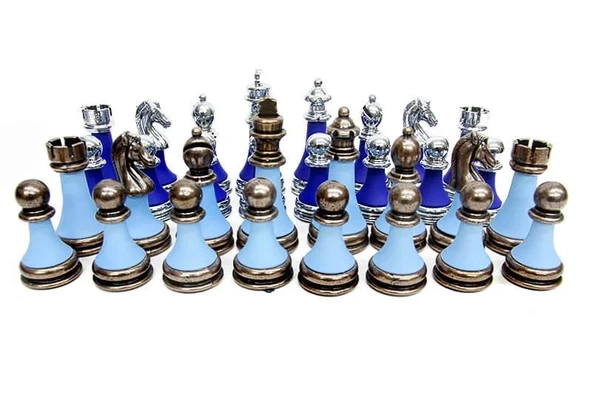 Satranç Taşı Zamak Polyester Parlement Turkuaz - Resim 2