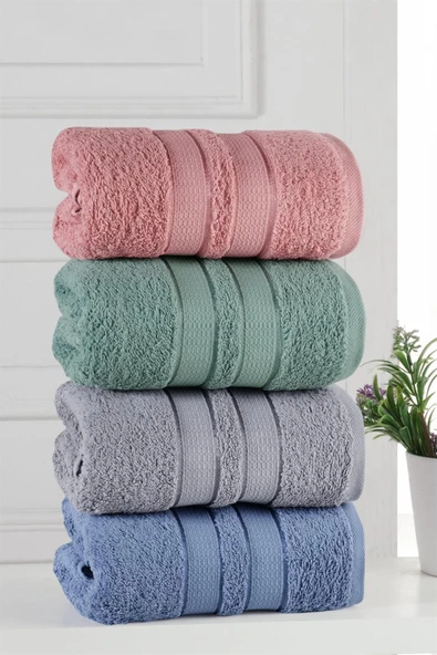 Mila  El Ve Yüz Havlu Seti 50x90 cm4'lü ürün görseli 1