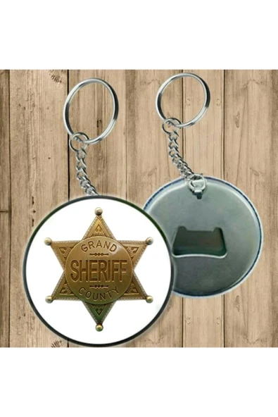 Şerif Model Anahtarlık - Açacaklı Anahtarlık ürün görseli