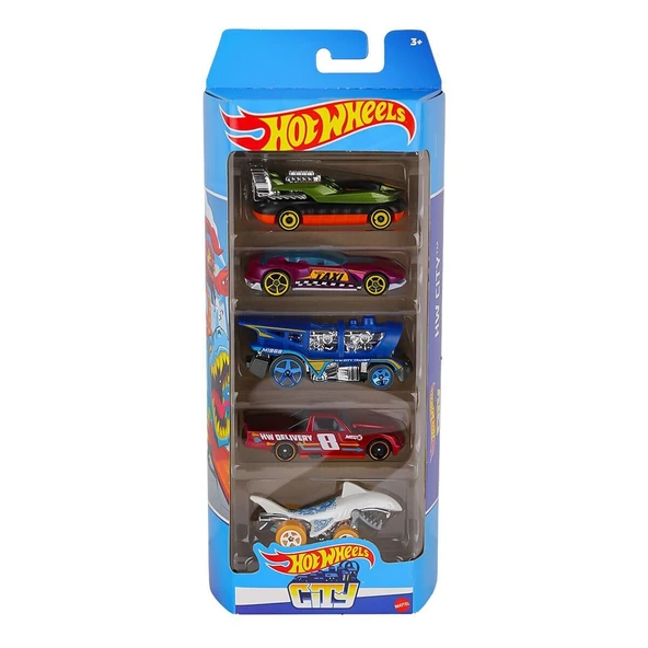1806 Hot Wheels Beşli Araba Seti - Resim 2
