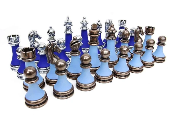 Satranç Taşı Zamak Polyester Parlement Turkuaz ürün görseli 1