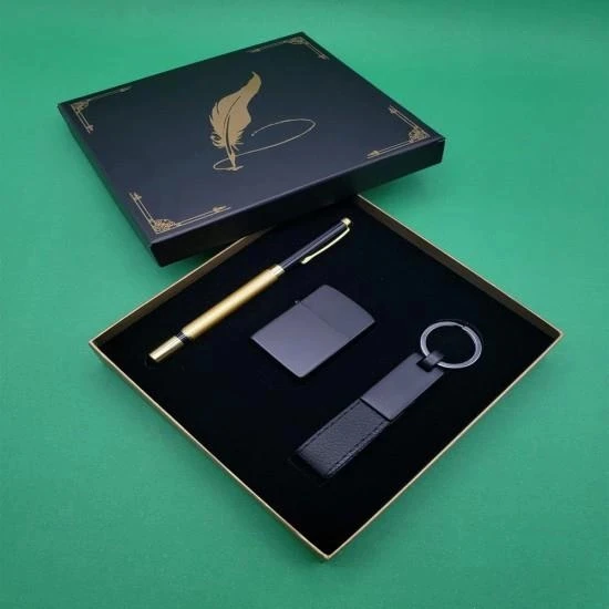 Roller Kalem Deri Anahtarlık Çakmak Seti Dekoratif Hediyelik ürün görseli 1