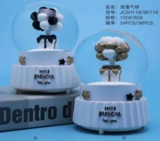 Işıklı Müzikli Püskürtmeli Kar Küresi Büyük Boy Hediyelik - Resim 2