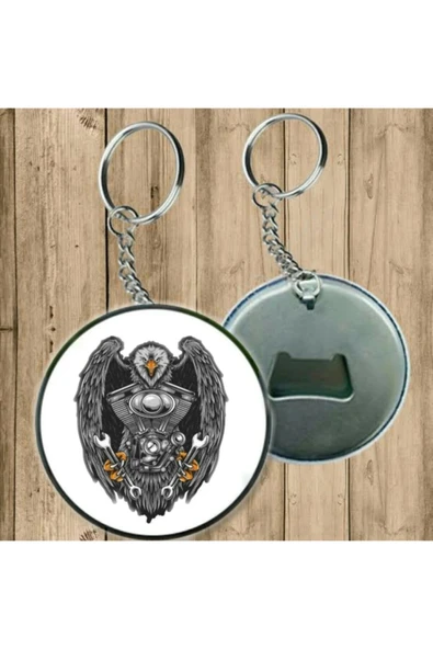 Motorcu Kartal Model - Açacaklı Anahtarlık