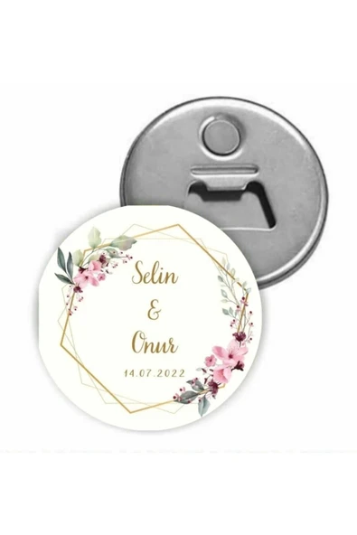 Kişiye Özel Açacaklı Düğün Magnet - Nişan Magnet - Söz Magnet ( 25 Adet ) ürün görseli