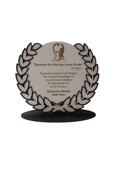 Öğretmenler Günü Hediyesi Ahşap Büyük Boy Plaket ürün görseli