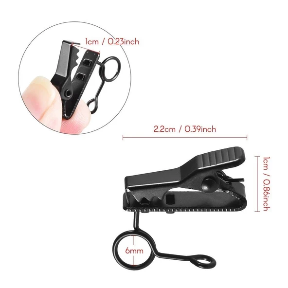 Andoer EY-J06A (Tekli) 10mm Kablolu Yaka Mikrofonu Klipsi  D5165-2 - Resim 5