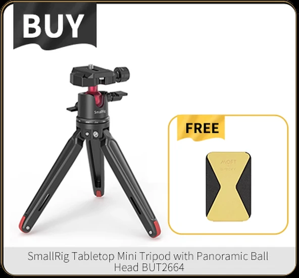 SmallRig BUT2664 Panoramik Top Kafalı Masa Üstü Mini Tripod - Resim 3