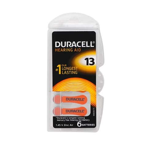 Duracell 13 Numara Düğme Kulaklık Pili İşitme Cihazı İçin 6'lı Paket