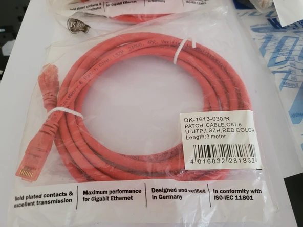 DK-1613-030 PATCH CABLE CAT 6 3 METRE