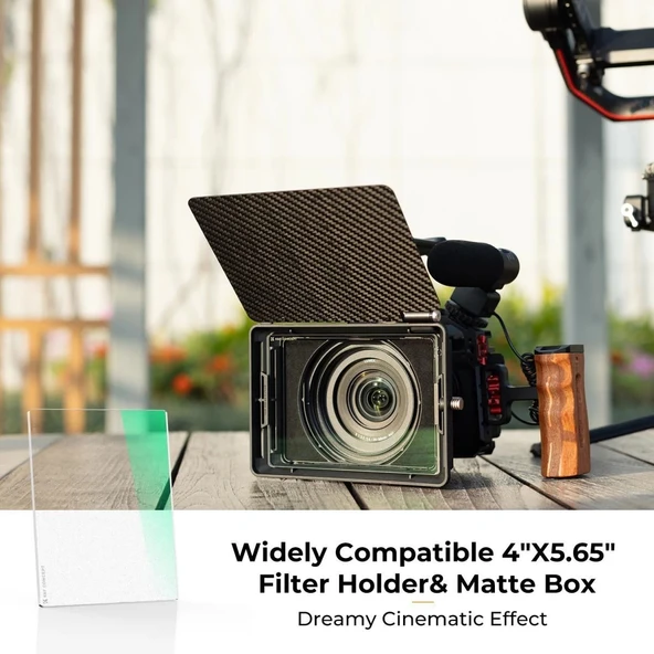 K&F NANO-X Black Mist 1/4  4x5.65 Filtre Tilta ve SmallRig ve Diğer Matbox ile Uyumlu 4mm HD Optik Cam - Resim 4