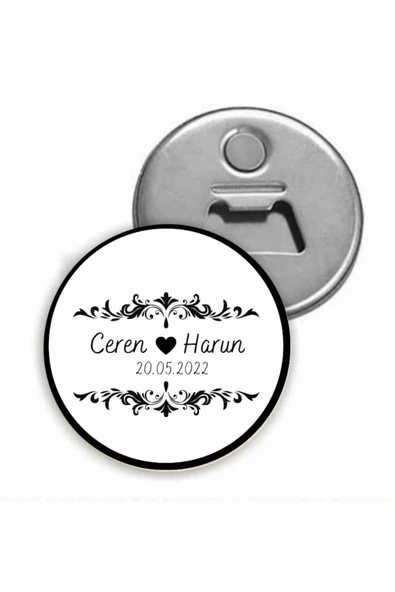 Kişiye Özel Açacaklı Düğün Magnet - Nişan Magnet - Söz Magnet ( 25 Adet ) ürün görseli