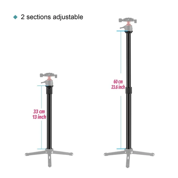 Andoer D10189 Aluminum Alaşımlı Kelepçeli Uzatma Monopotu - Resim 5