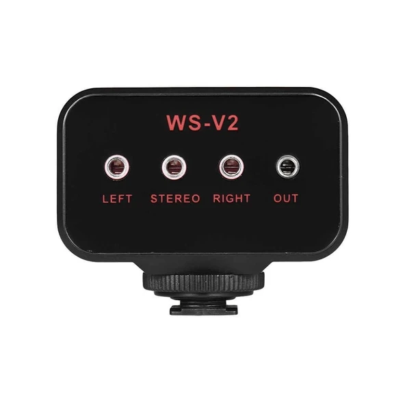 Andoer WS-VS Çift Kanallı Mikrofon Ses Mikseri - Resim 5