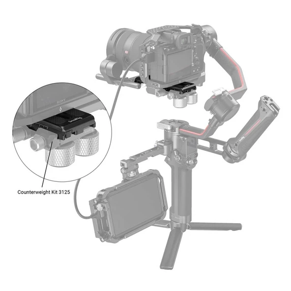 SmallRig 3158B DJI RS 2 / RSC 2 / Ronin-S / RS 3 / RS 3 Pro Gimbal için  Hızlı Çıkarma Plakası - Resim 7