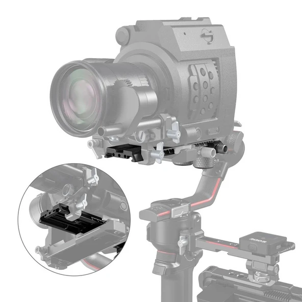 SmallRig 3031B DJI RS 2  Ronin-S Gimbal  için Hızlı Çıkarma Plakası - Resim 5