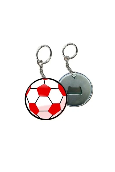 Açacaklı Kırmızı Beyaz Top Anahtarlık ürün görseli