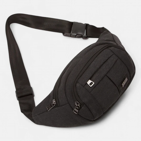 Lederax Kanvas Kumaş Bodybag Bel Çantası ve Omuz Çantası LD559 - Resim 3