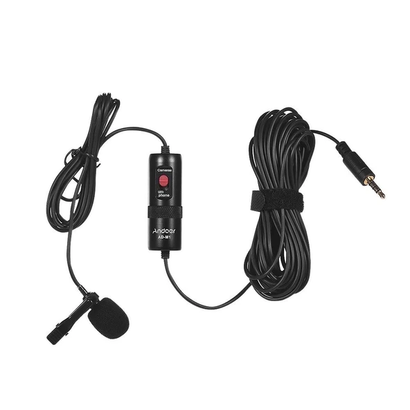 Andoer AD-M1 Çok Yönlü Kondansatör Yaka Mikrofonu - Resim 2
