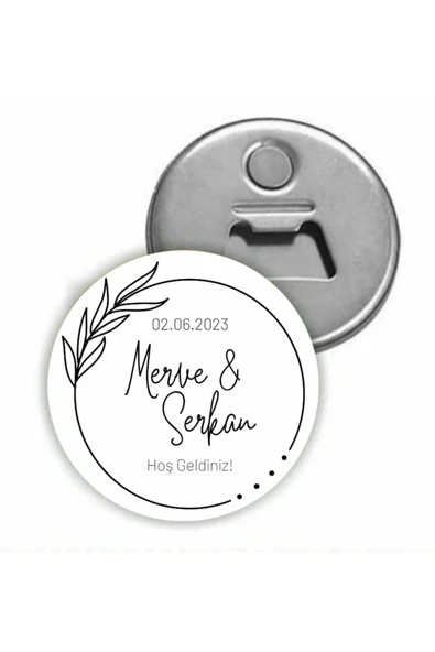 Kişiye Özel Açacaklı Düğün Magnet - Nişan Magnet - Söz Magnet ( 25 Adet ) ürün görseli