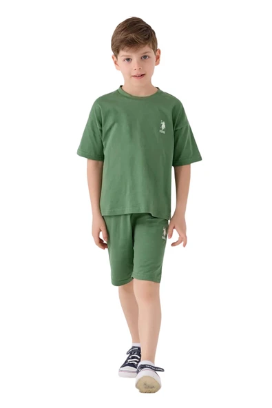 Us Polo Erkek Çocuk Kısa Kol Pijama Takım 2003 - 1