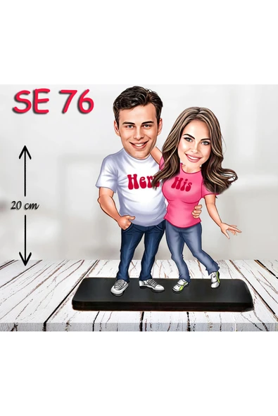 Kişiye Özel Ahşap Biblo - Sevgili Çift Biblosu 3 ürün görseli