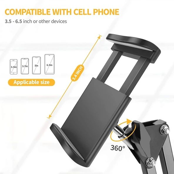 Oem Marka P360 Masa Üstü Telefon ve Tablet Tutucusu - 2