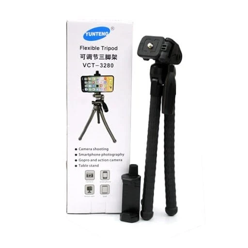 Yunteng VCT-3280 Esnek Bacaklı Ayarlanabilen Masa Tripotu - Resim 4