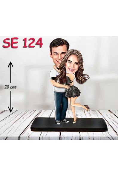 Kişiye Özel Ahşap Biblo - Sevgili Çift Biblosu 8 ürün görseli