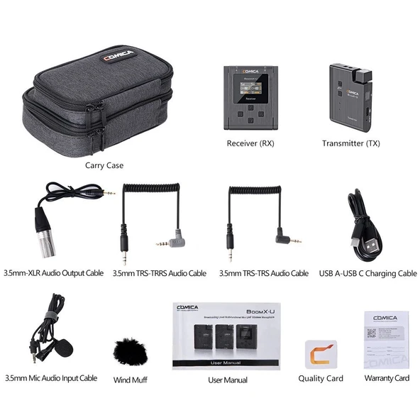 Comica BoomX-U U1 Mini Tekli Yaka Röportaj Mikrofonu - Resim 5