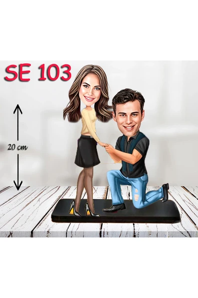 Kişiye Özel Ahşap Biblo - Evlenme Teklifi Biblosu 6 ürün görseli