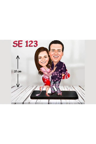 Kişiye Özel Ahşap Biblo - Aşıklar Biblo ( 3D Biblo ) ürün görseli