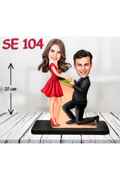 Kişiye Özel Ahşap Biblo - Evlenme Teklifi Biblosu 7 ürün görseli