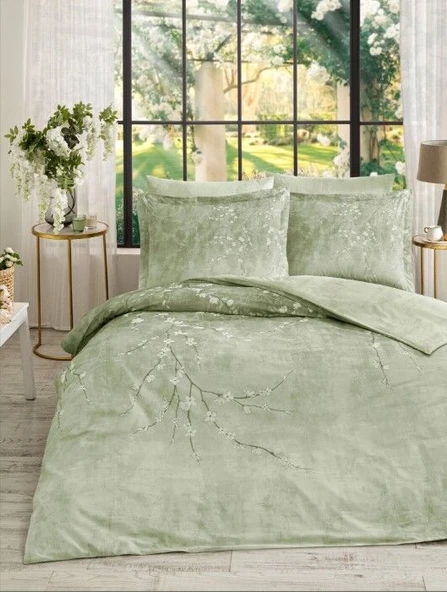 Sinerjim Çift Kişilik Ranforce Nevresim Takımı White Sakura ürün görseli