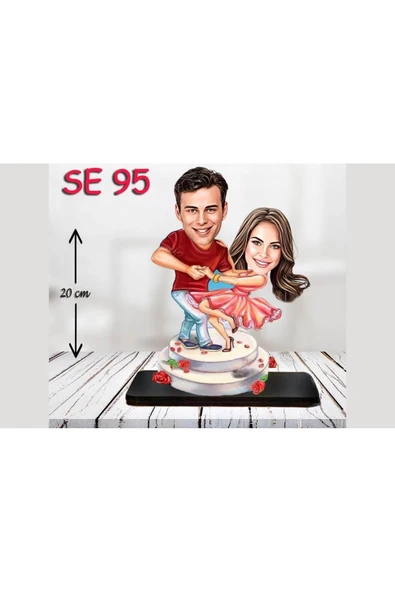 Kişiye Özel Ahşap Biblo - Dans Eden Sevgili Biblo ( 3D Biblo ) ürün görseli