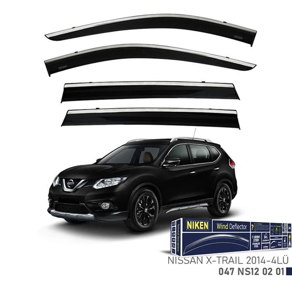 KROMLU CAM RÜZGARLIĞI NISSAN X-TRAIL 2014- 4LÜ ürün görseli