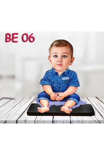 Kişiye Özel Ahşap Biblo - Bebek Karikatür Biblo - Bebek Biblo 6 ürün görseli