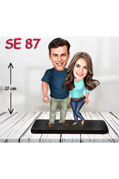 Kişiye Özel Ahşap Biblo - Sevgili Çift Biblosu 5 ürün görseli