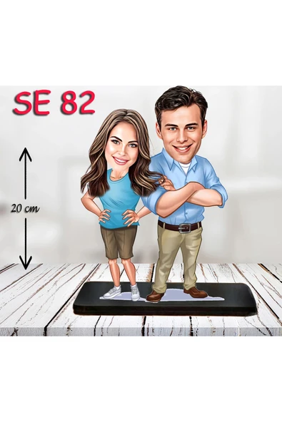 Kişiye Özel Ahşap Biblo - Sevgili Çift Biblosu 3 ürün görseli
