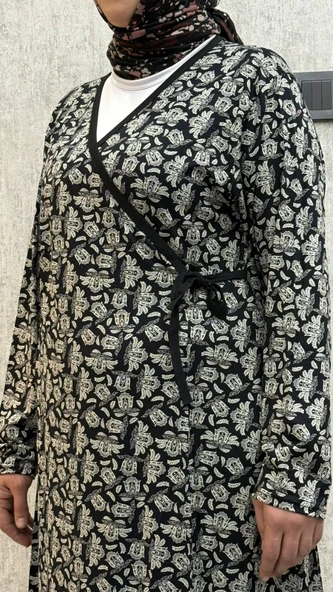 Gd Goldoremi 7 Kadın Viskon Pamuklu Bağlamalı Namaz Elbisesi - 7