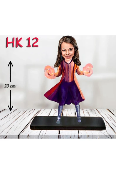 Kişiye Özel Ahşap Biblo - Kız Çocuk Karikatür Biblo - Kahraman 10 ürün görseli