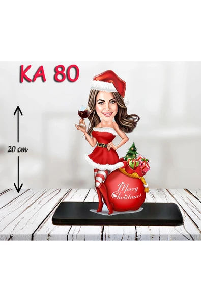 Kişiye Özel Ahşap Biblo - Süslü Kadın Karikatür Biblo 17 ürün görseli