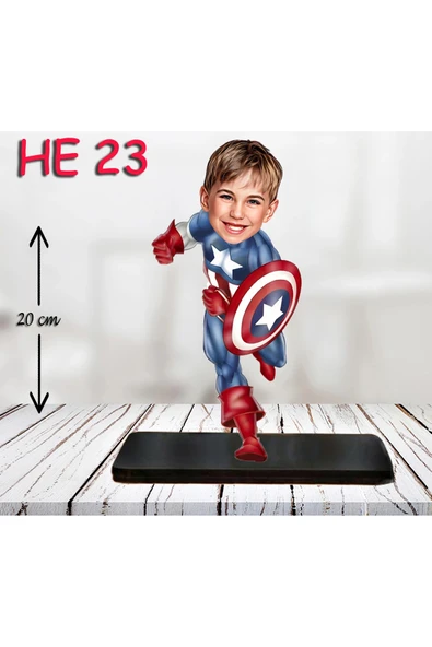 Kişiye Özel Ahşap Biblo - Erkek Çocuk Karikatür Biblo - Kahraman 6 ürün görseli
